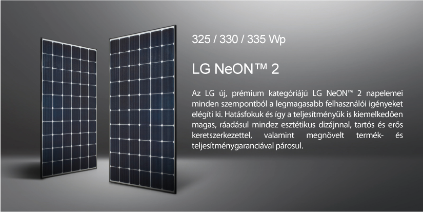 LG NeON 2 prémium kategóriás napelemek